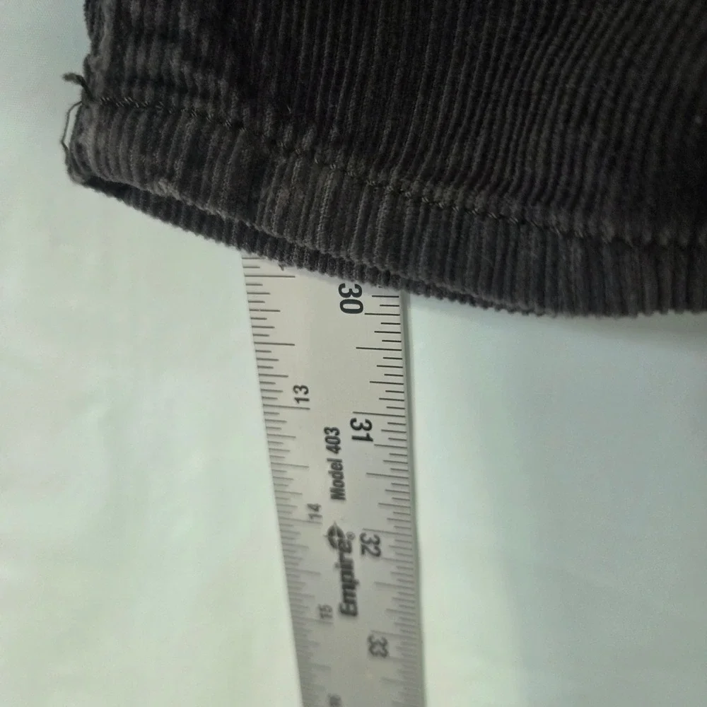 Banana Republic Mens Charcoal Gray Pima Cotton Corduroy Pants 36x30 Straight Leg
